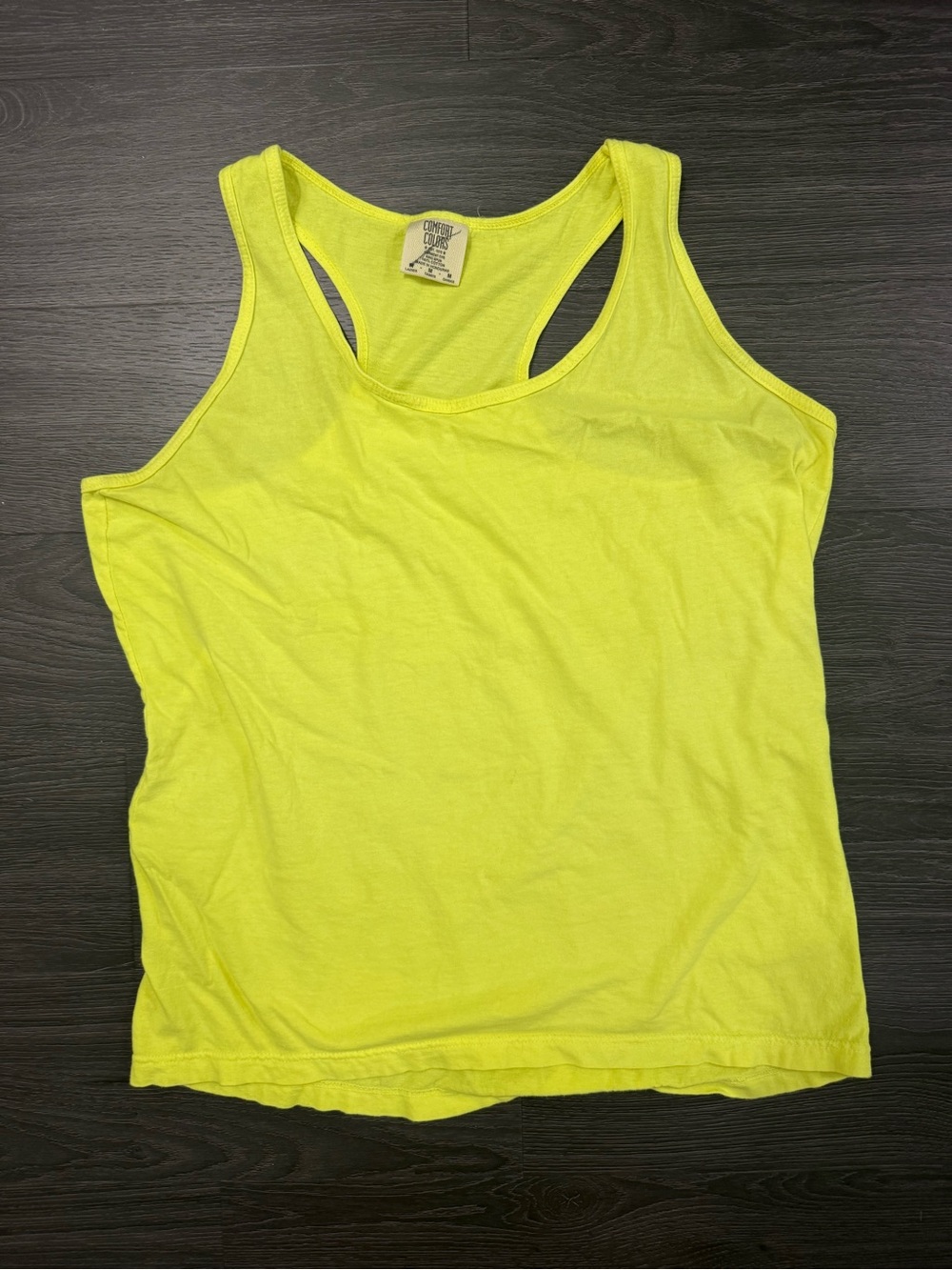 Comfort Colors Neon Yellow Racerback Tank Top